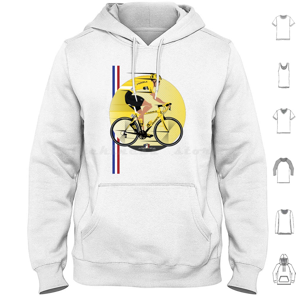 Yellow Cycling Gear - France Yellow Jersey Hoodies Long Sleeve