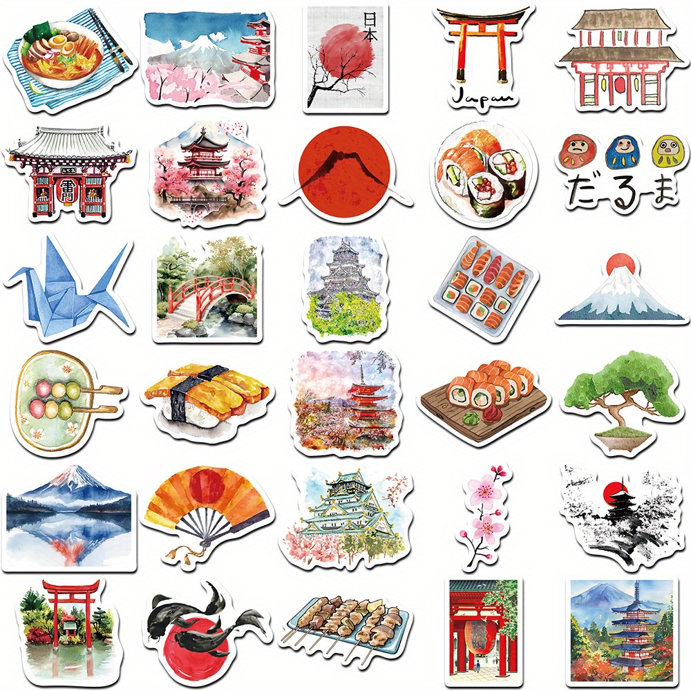 64pcs Watercolor Japan Travel  – Cycling Gear Japan Bewertung und Preis