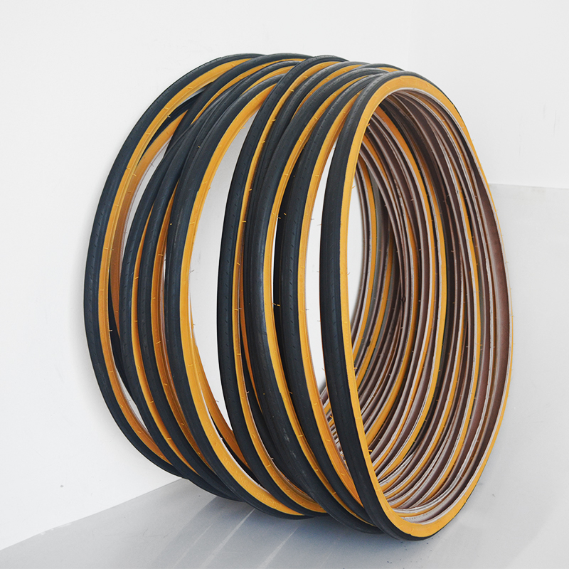 Retro Bicycle Tires 700C Road  – Yellow Cycling Gear Bewertung und Preis
