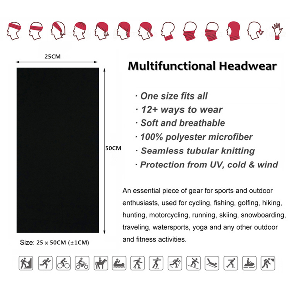 Seamless Solid Color Bandanas  – Cycling Gear Pas Bewertung und Preis