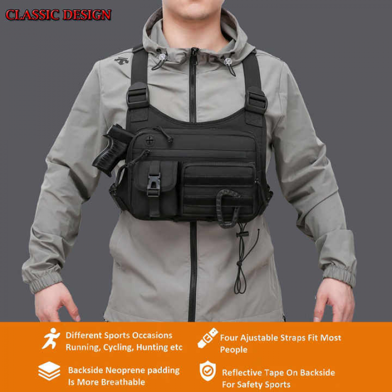 Men's Tactical Chest Vest Bag  – Cycling Gear Vest Bewertung und Preis