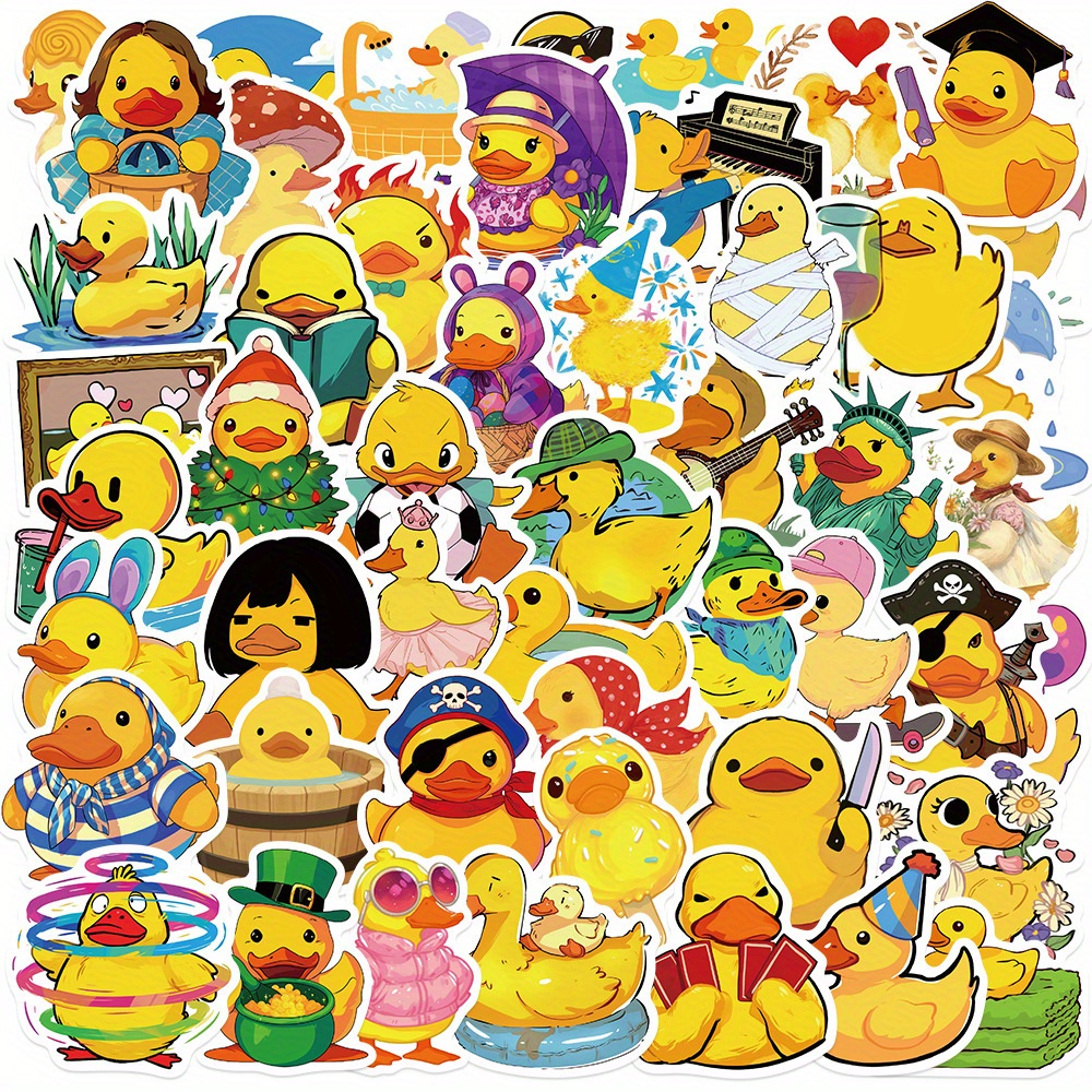 50PCS Yellow Duck Decals Graff – Yellow Cycling Gear Bewertung und Preis