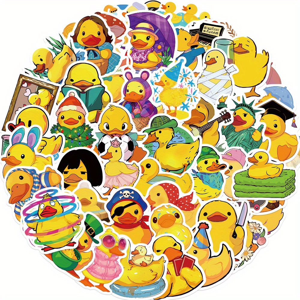 50PCS Yellow Duck Decals Graff – Yellow Cycling Gear Bewertung und Preis