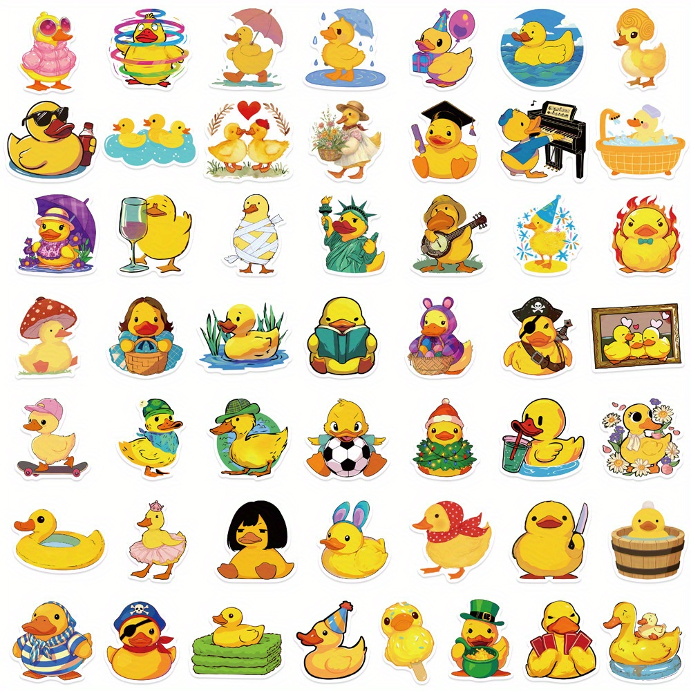 50PCS Yellow Duck Decals Graff – Yellow Cycling Gear Bewertung und Preis